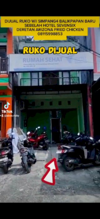 DIJUAL RUKO LOKASI STRATEGIS DI BALIKPAPAN