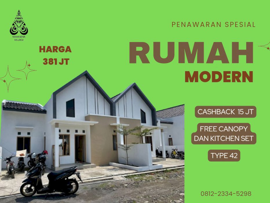 RUMAH MODERN DI BAKI SUKOHARJO CLUSTER MURAH ARAH RS INDRIATI SOLOBARU