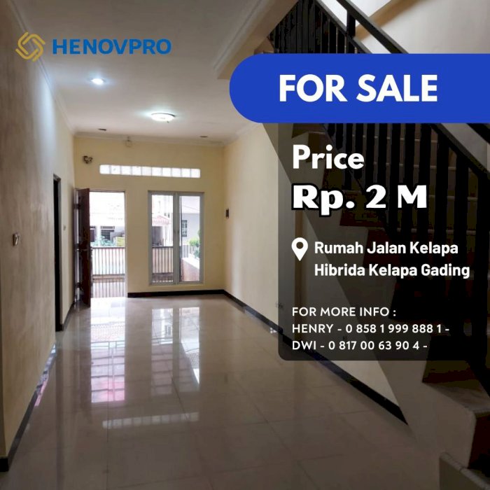 TURUN HARGA Rumah Jalan Kelapa Hibrida Kelapa Gading Unfurnish