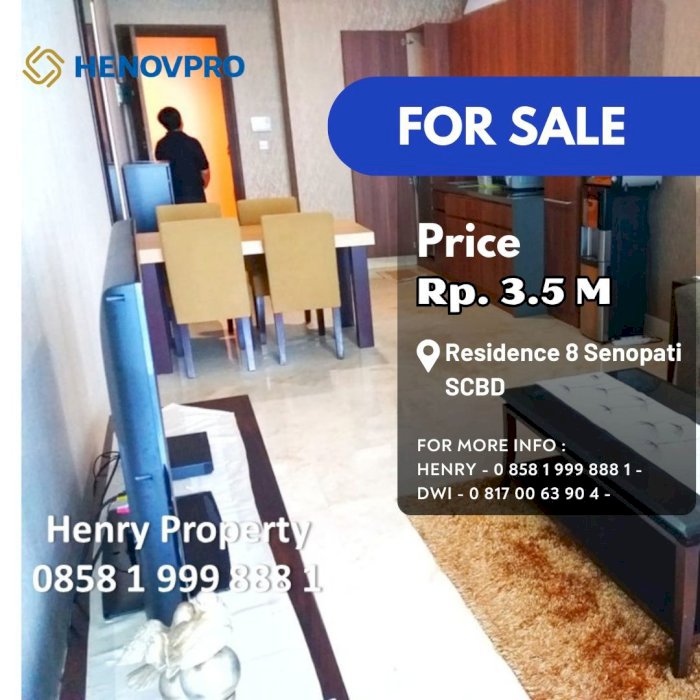 Residence 8 Unit Cantik 1BR Furnish Pool View TURUN HARGA