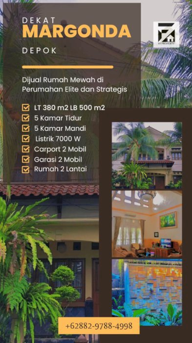 Rumah Mewah 2 Lantai di Perumahan Dekat Margonda