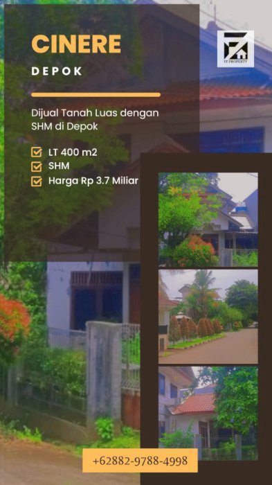 Dijual Tanah di Cinere, Depok, Jawa Barat