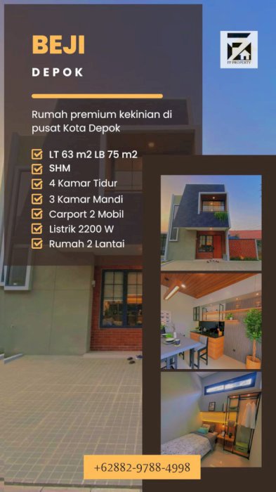 Rumah Premium Kekinian di Beji, Depok, Jawa Barat