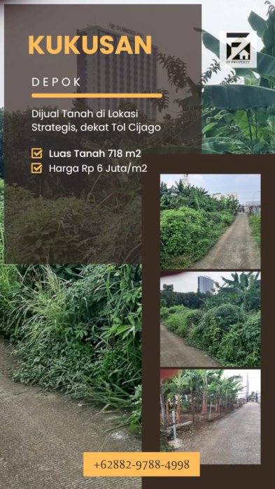 Dijual Tanah Strategis di Kukusan, Depok