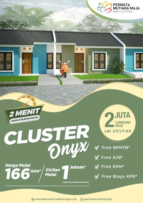 Rumah subsidi dekat stasiun KRL, dengan Fasilitas lengkap