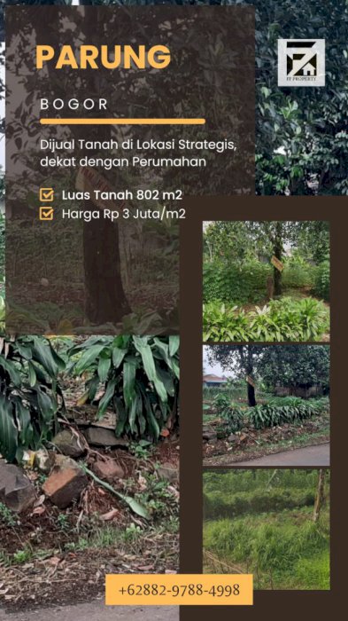 Dijual Tanah Luas di Parung, Bogor, Jawa Barat