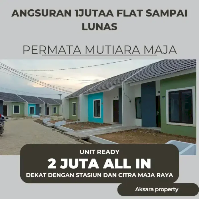 Rumah murah 2juta all in angsuran 1jutaan flat