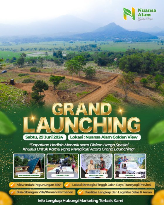 KAVLING VIEW PEGUNUNGAN DEKAT FASILITAS PUBLIK DI BOGOR