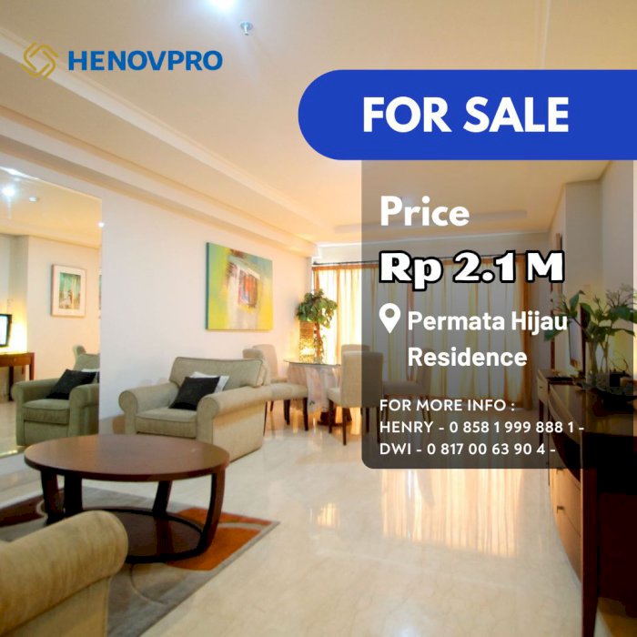 TURUN HARGA BU Permata Hijau Residence Unit 3BR DKT Senayan Plaza