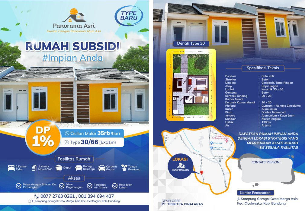PROMO RUMAH SUBSIDI DP ALL IN HANYA 1.6 JT
