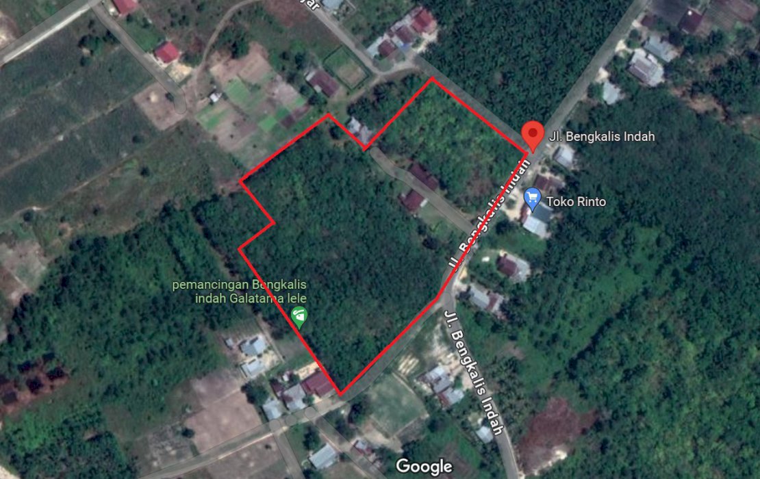 DIJUAL TANAH DENGAN LUAS 17.262 M2 DI DEKAT DURI, RIAU