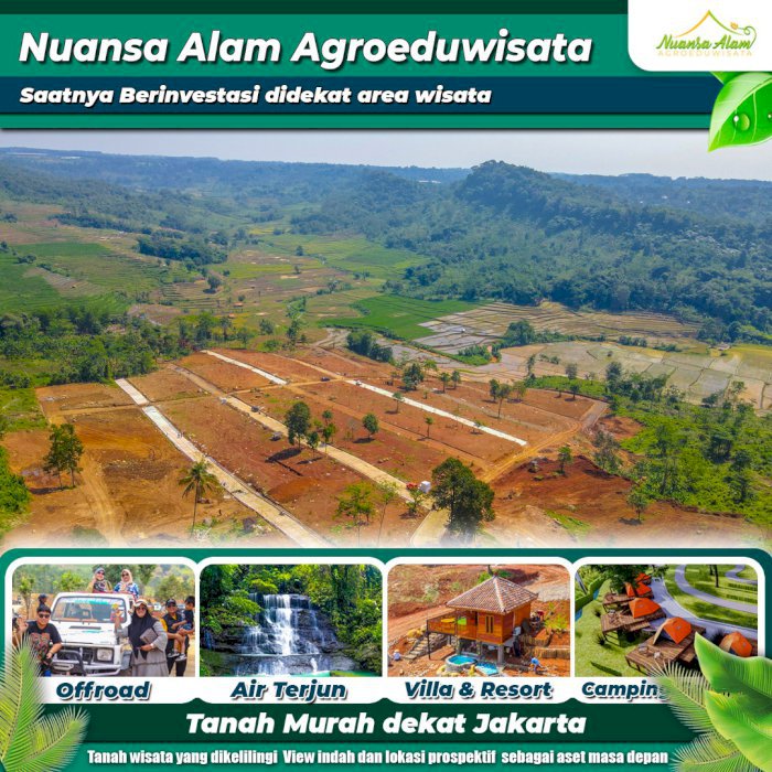 Tanah Murah Nempel Wisata Hanya 50 Jutaan/100 Meter