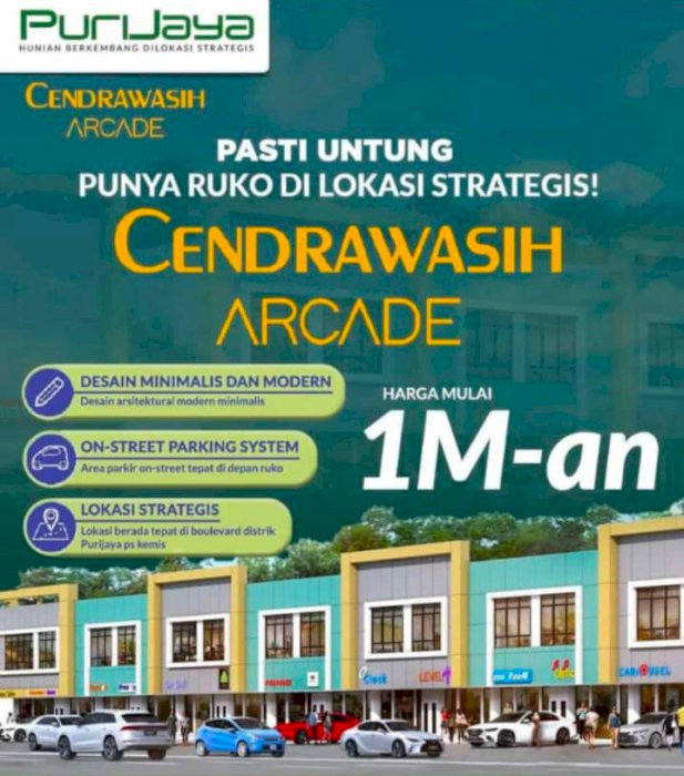 DI JUAL RUKO CEMDRAWASIH ARCADE LOKASI STRATEGIS PASAR KEMIS TANGERANG