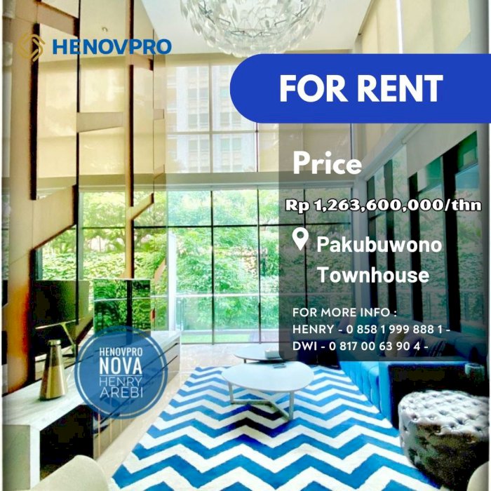 Pakubuwono Townhouse 4 lantai Full Furnish Private Pool & Lifts