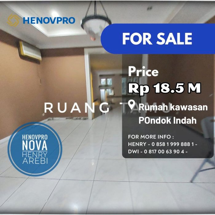 TURUN HARGA RUMAH PONDOK INDAH TANAH NGANTONG LOKASI TERBAIK