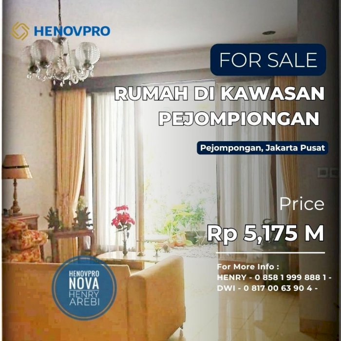 RUMAH BAGUS LINGKUNGAN ASRI TIDAK PERNAH BANJIR DI PEJOMPONGAN