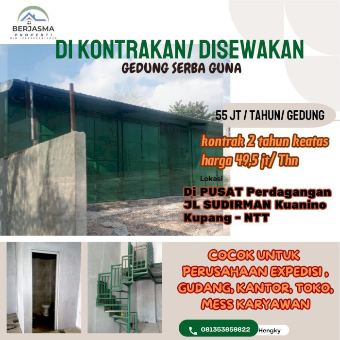 GEDUNG SERBAGUNA ( GUDANG PAKUWON ) DI SEWAKAN LANTAI MESANIN