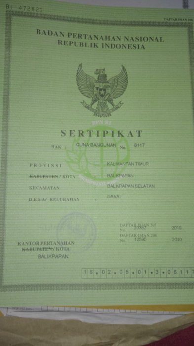 Tanah balikpapan baru tengah kota