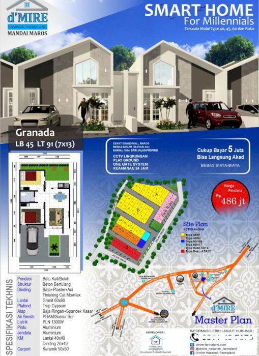 Jual Perumahan Syariah Type 45 Di Mandai Maros Sulawesi Selatan