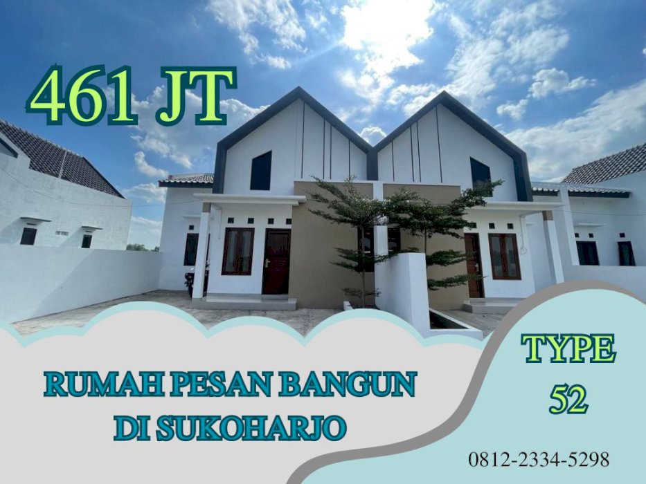 RUMAH 3KT BARAT RS INDRIATI SOLOBARU RUMAH PROMO ARAH GENTAN SOLO