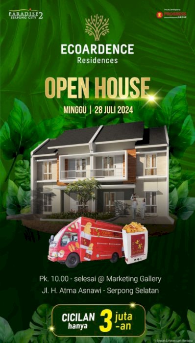 Perumahan Paradise Serpong City di Tangerang Selatan Harga Mulai 1M