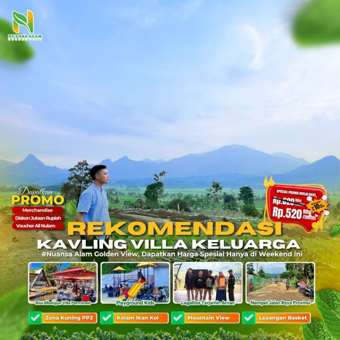 KAVLING NEMPEL JALAN PROVINSI 50 JUTAAN/100M