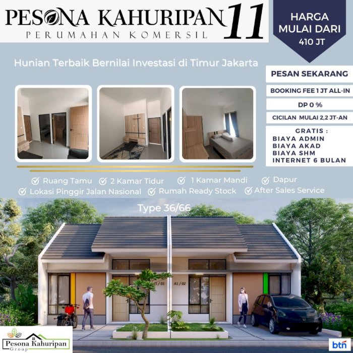 Perumahan pesona kahuripan 11 komersil Cilengsi