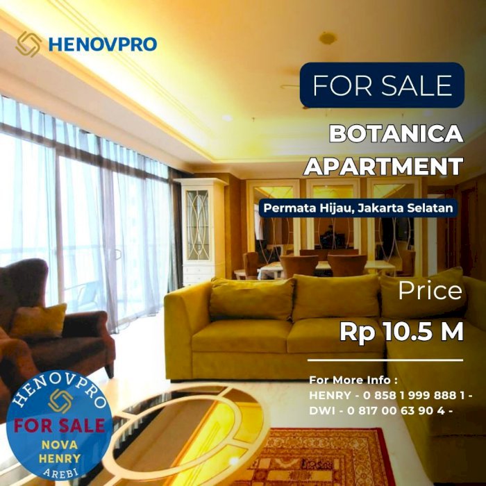 TURUN HARGA Botanica Apartment 3+1BR JUAL CEPAT