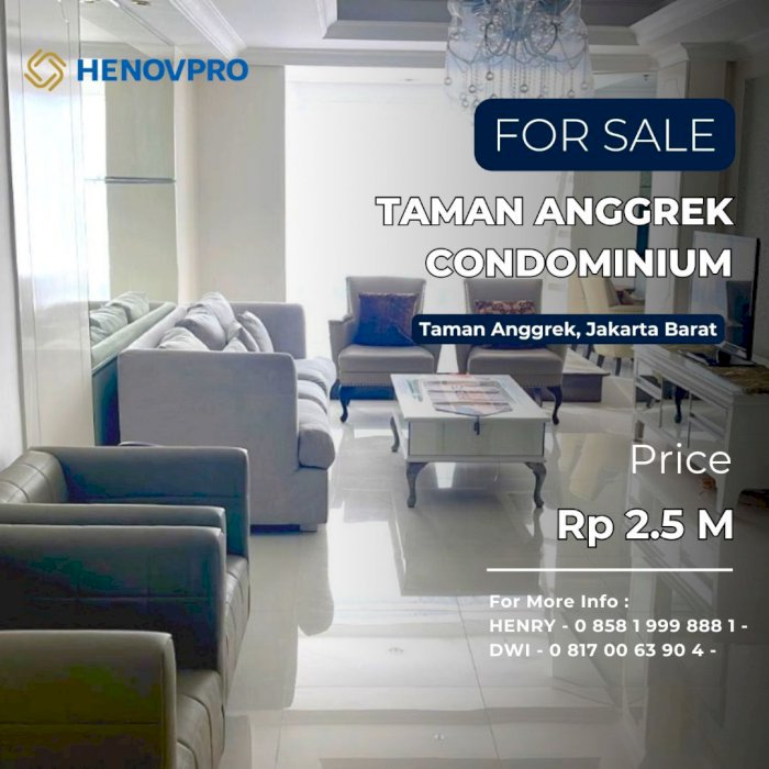 TURUN HARGA JUAL Taman Anggrek Condo Unit 3+1BR Pool View