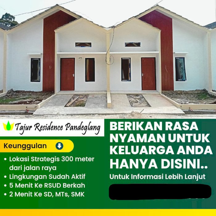 Rumah Mewah Harga Subsidi Di Tajur Residence Pandeglang