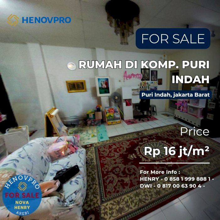 TURUN HARGA Dijual Murah Rumah di Komp. Puri Indah