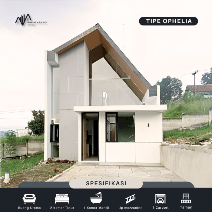 Hunian Modern Minimalis - Type Ophelia+ (Tipe 45)