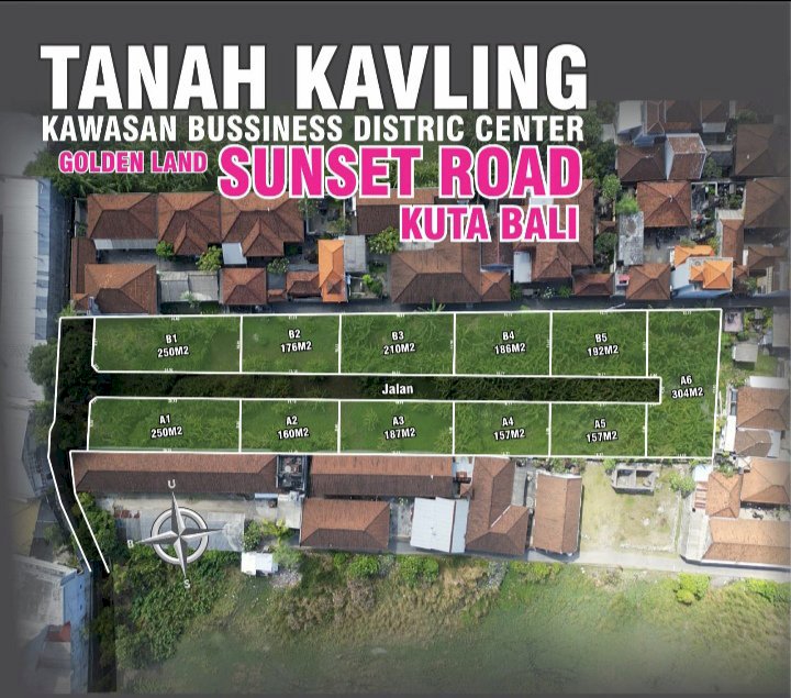 DI JUAL TANAH KAVLING  PREMIUM DI SUNSET ROAD DENPASAR BALI