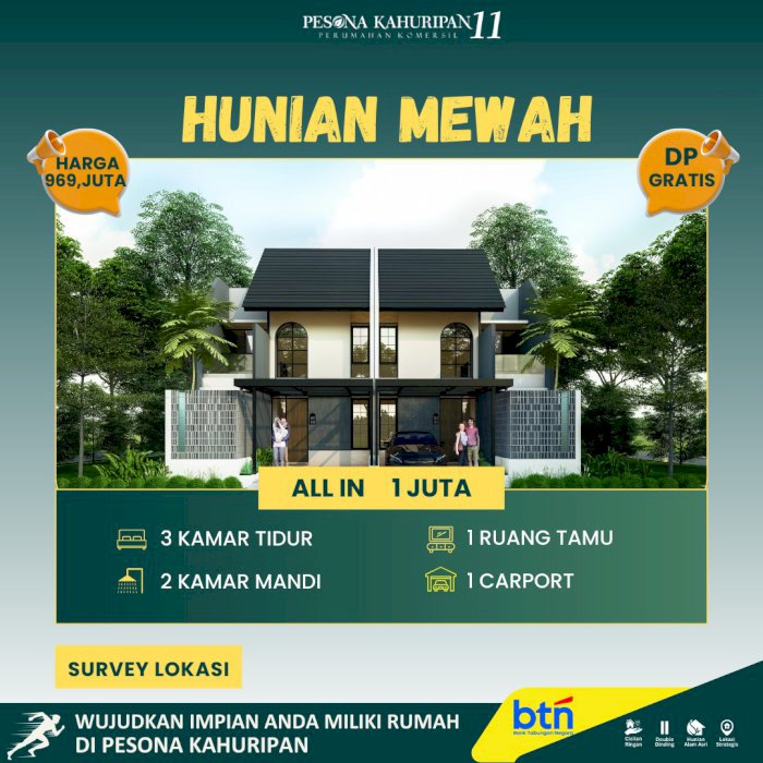 Pesona kahuripan 11 komersil  type 45/72