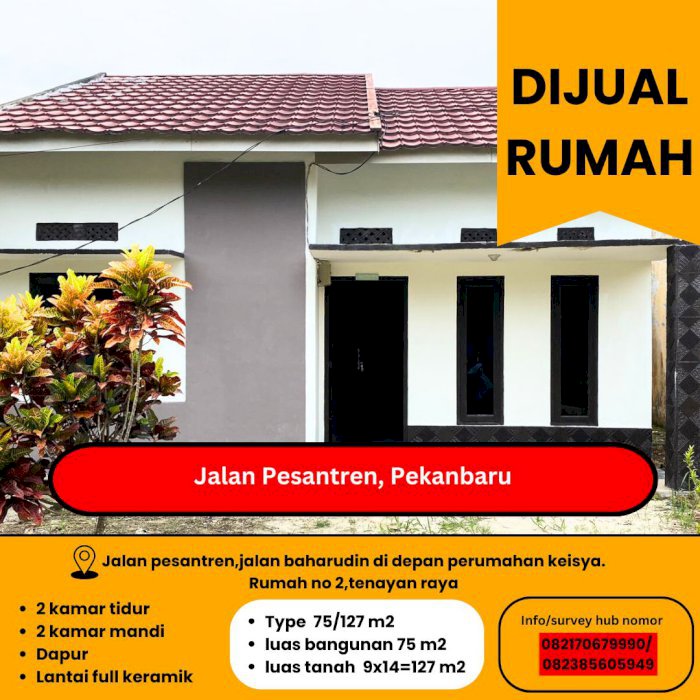DI JUAL RUMAH MURAH 190 NEGO JUTA SIAP TINGGAL DI PEKANBARU