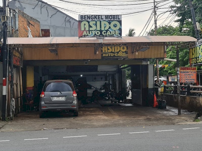 Ruang usaha bengkel di huk dekt akses Lrt dan Jalan utama
