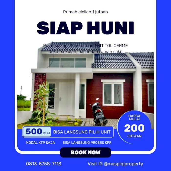 Cukup Bayar 500 Ribu Bisa Langsung Pilih Unit Rumah Siap Huni