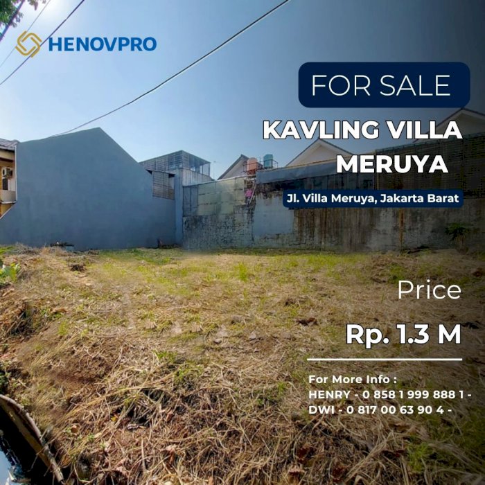 Dijual Kavling Villa Meruya Siap Bangun Lokasi Strategis di Jakbar