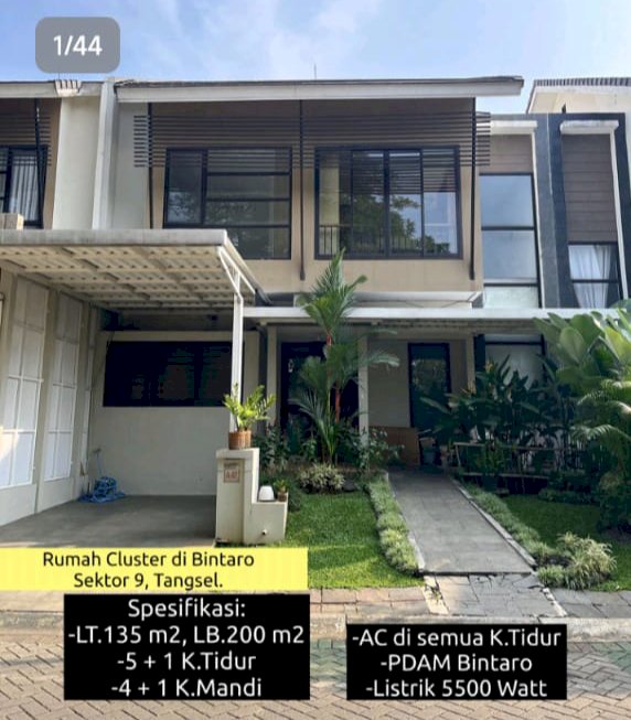 RUMAH PREMIUM CLUSTER DISEKTOR 9 BINTARO