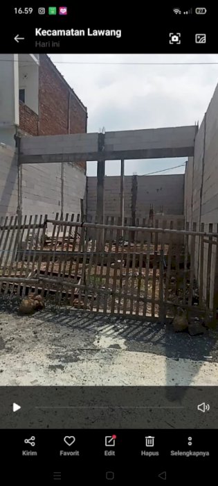 DI JUAL BANGUNAN SEMI PERMANEN DI GARAND LAWANG,MALANG