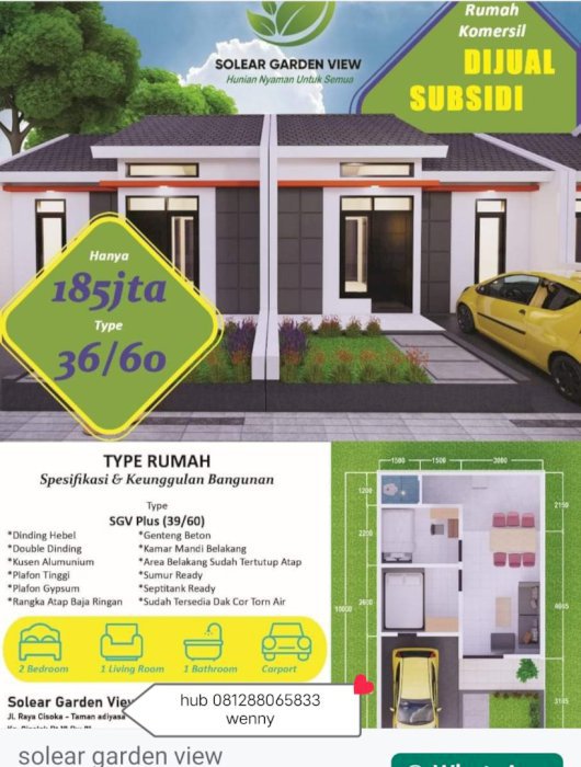 Rumah subsidi cisolear