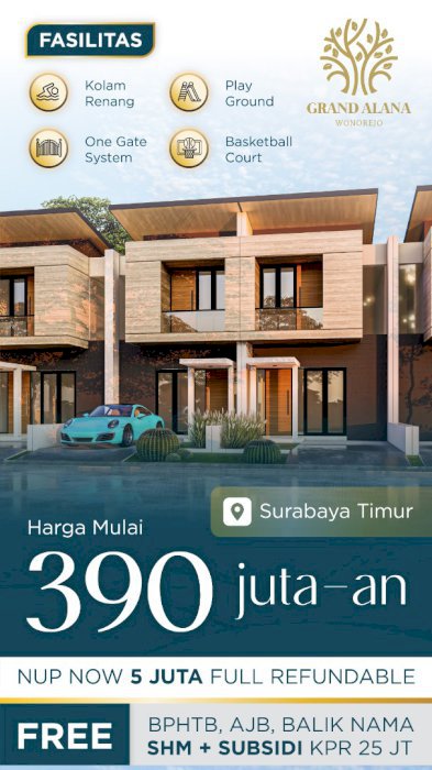 Di jual rumah bersubsidi di daerah Surabaya ,Jawa timur