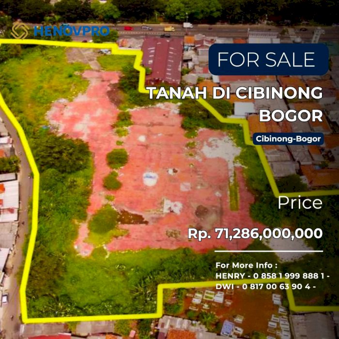 Tanah di Cibinong Bogor Lokasi Strategis Dekat dengan Jalan Raya Utama