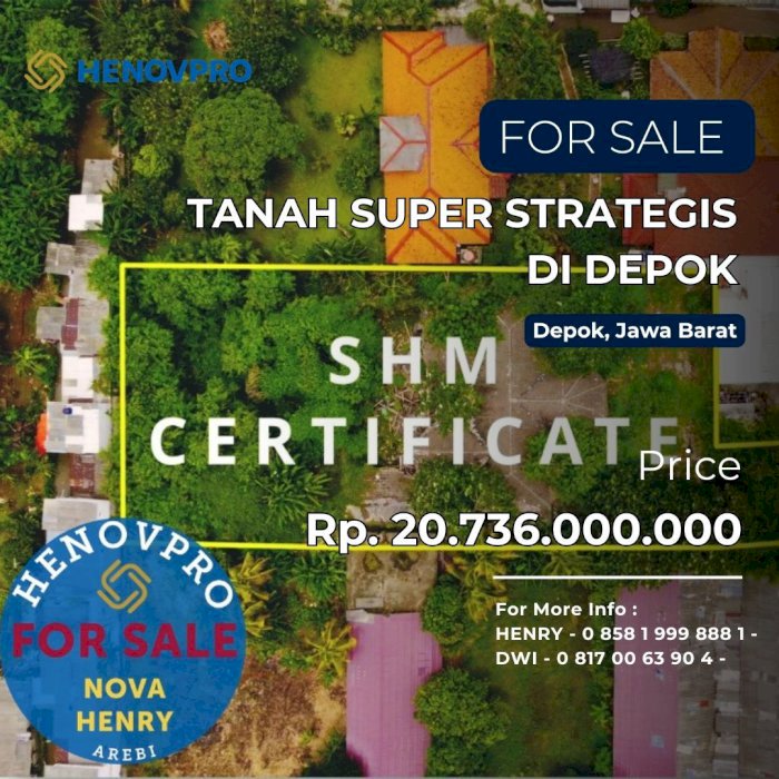 Dijual – Tanah Super Strategis di Depok jawa barat