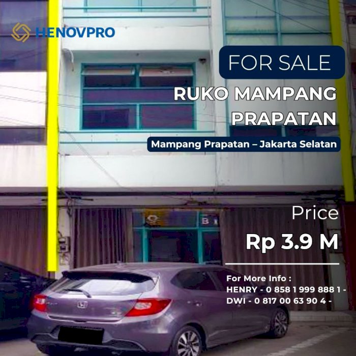 Ruko Mampang Prapatan Area Ramai Cocok untuk Bisnis Dekat dengan Jalan