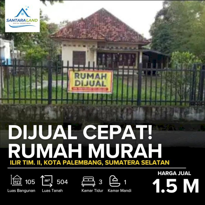 Dijual Cepat! Rumah Murah BU di PaLembang - Nego Langsung Pemilik