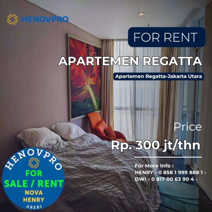 DISEWA Apartment Regatta, Ocean View dilengkapi Fasilitas Mewah