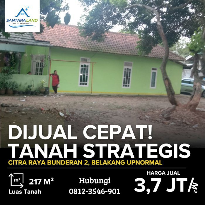 Dijual Cepat! Tanah Strategis di Citra Raya