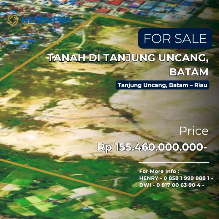 Dijual – Tanah di Tanjung Uncang, Batam Riau