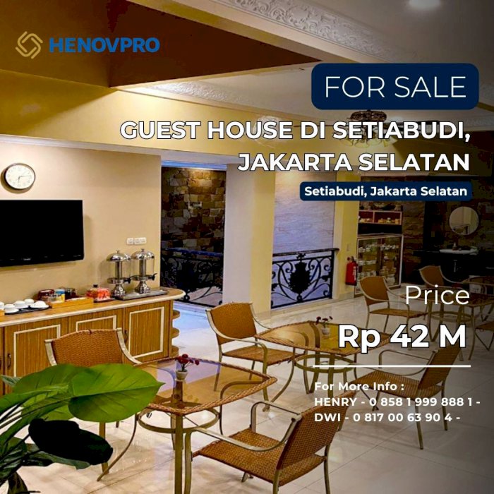 Dijual Cepat – Guest House di Setiabudi, Jakarta Selatan